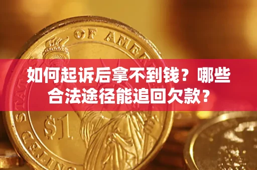 武汉如何起诉后拿不到钱？哪些合法途径能追回欠款？