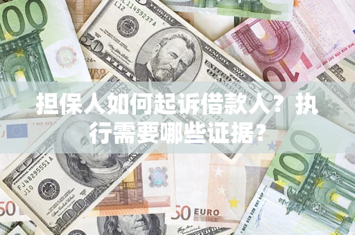 武汉担保人如何起诉借款人？执行需要哪些证据？