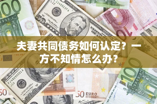 武汉夫妻共同债务如何认定？一方不知情怎么办？