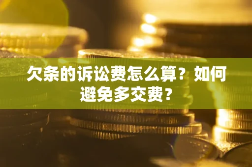 武汉欠条的诉讼费怎么算？如何避免多交费？