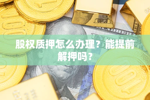 武汉股权质押怎么办理？能提前解押吗？