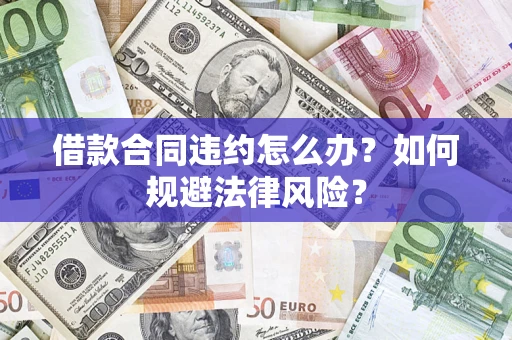 武汉借款合同违约怎么办？如何规避法律风险？